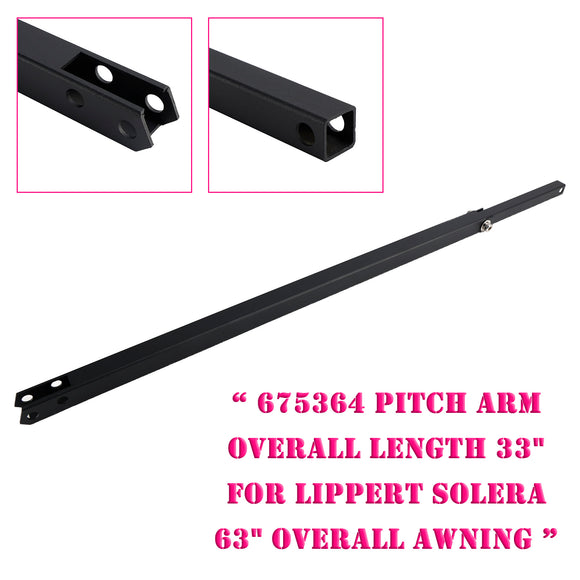 Lippert Solera 63 Inch Overall Awning 675364 Pitch Arm Overall Length 33 Inch