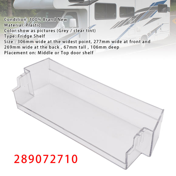 Caravan Fridge Shelf Grey Clear Middle or top Door Bin 306 mm 289072710