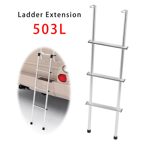 All 1 Inch Tube RV Ladders 503L 48 Inch Aluminum Universal RV Ladder Extension