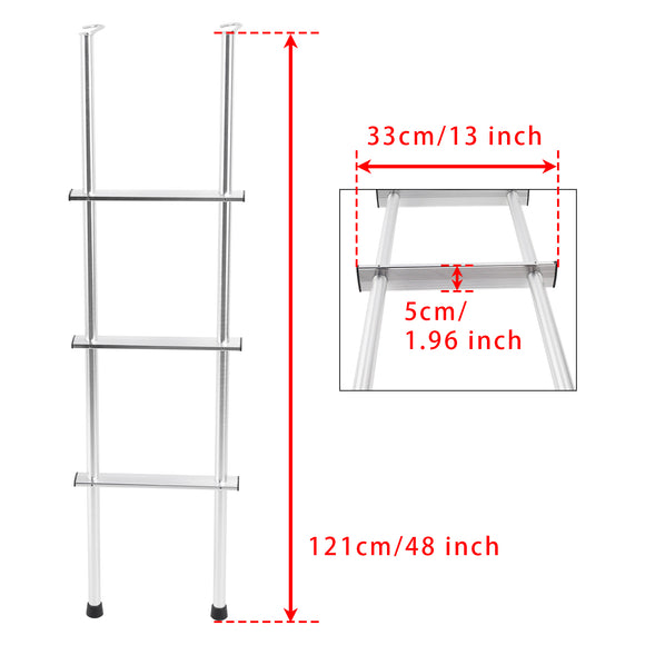 All 1 Inch Tube RV Ladders 503L 48 Inch Aluminum Universal RV Ladder Extension
