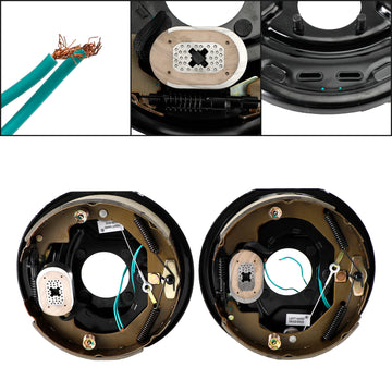 10" Electric Trailer Brake Kit-Self Adjusting-Left/Right Hand Assemblies-3500lbs - 0