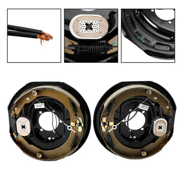 12" Electric Trailer Brake Kit-Self-Adjusting-Left/Right Hand Assemblies 5.2K-7K - 0