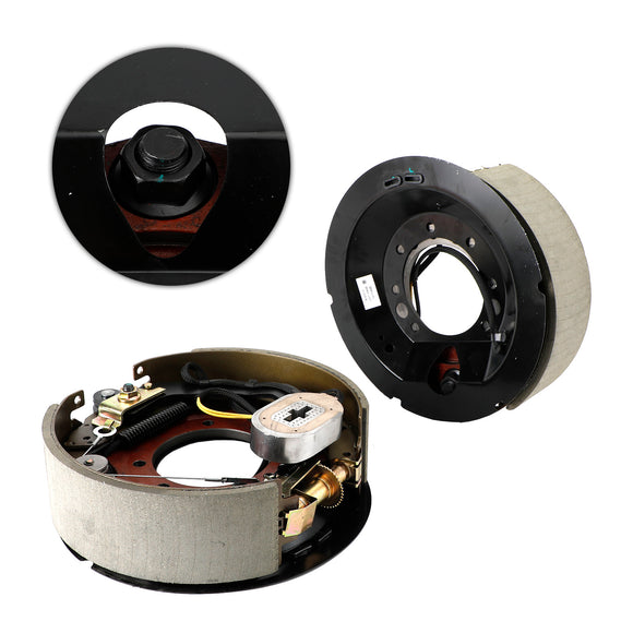 Self-Adjusting 12-1/4" Electric Trailer Brake Kit with Shields - Left/Right Hand for 10K Capacity