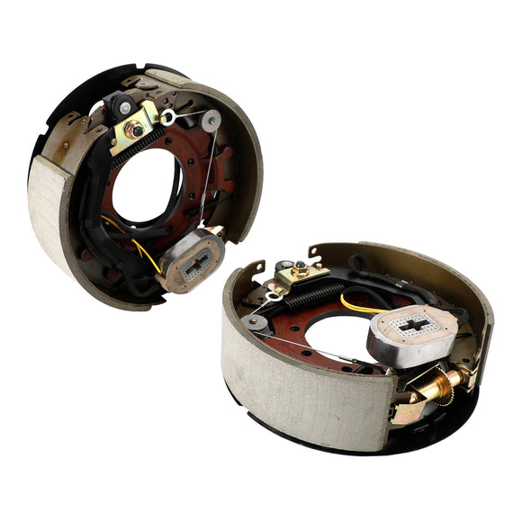 Self-Adjusting 12-1/4" Electric Trailer Brake Kit with Shields - Left/Right Hand for 10K Capacity