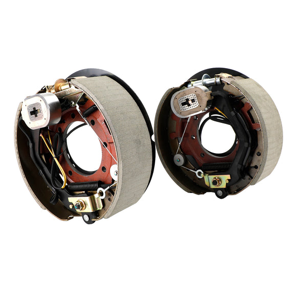 Self-Adjusting 12-1/4" Electric Trailer Brake Kit with Shields - Left/Right Hand for 10K Capacity