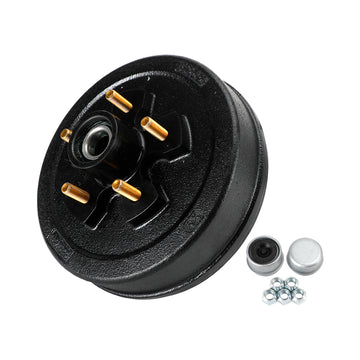 3.5K Axles -10"-5 on 4-1/2-Pre-Greased Grease Trailer Hub and Drum Assembly