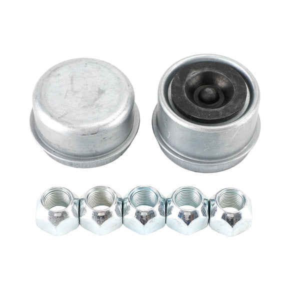 Grease Trailer Idler Hub Assembly for 3.5K Axles - 5 on 4-1/2 - Pre-Greased,Fits 3.5K E-Z Lube and etrailer Easy Grease axles