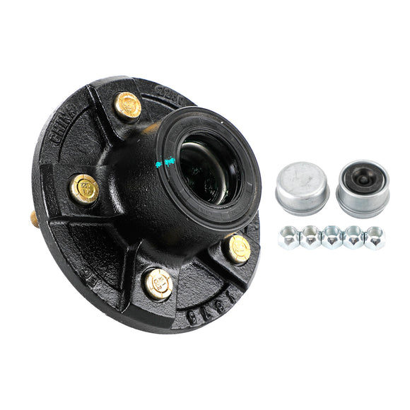 Grease Trailer Idler Hub Assembly for 3.5K Axles - 5 on 4-1/2 - Pre-Greased,Fits 3.5K E-Z Lube and etrailer Easy Grease axles