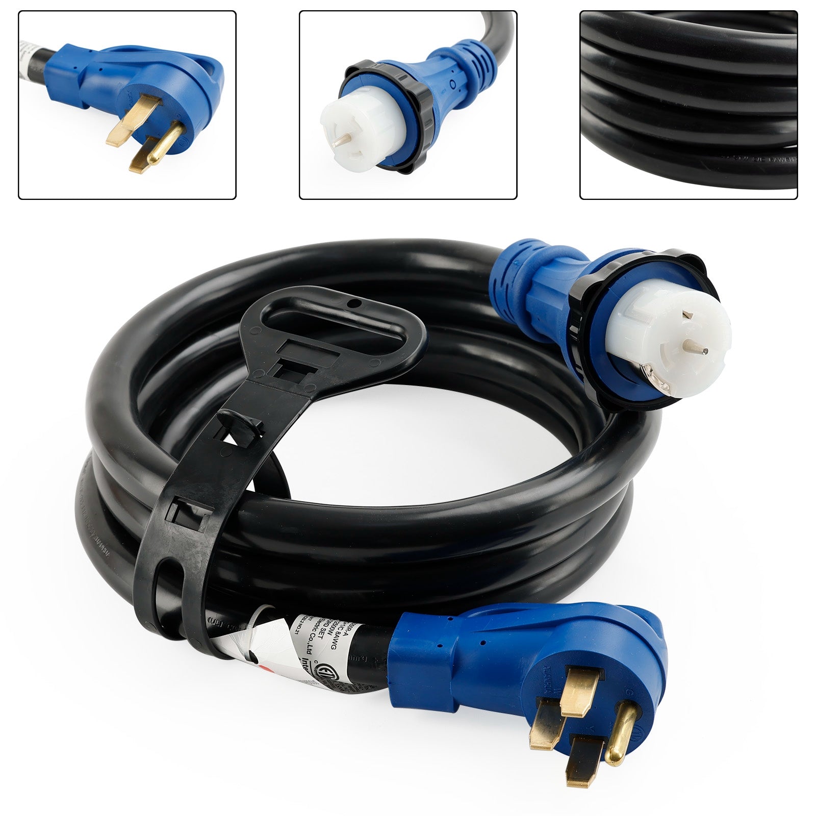 RV Camper UL Listed 50 Amp 10 Ft RV/Generator Cord With Locking Connector - 0