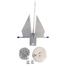 Kit Galvanized Boat Anchor 8Lbs Sliding Anchor & Chain & Rope Silver For Boat-1