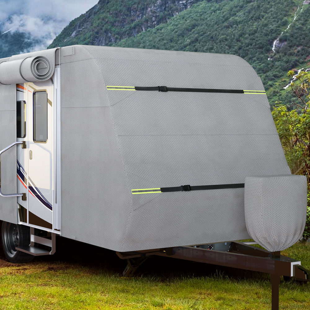 5 Layers Camper Cover 27'-30' Travel Trailer RV Cover Windproof Extra Thick  with Adhesive Repair Patches Christmas Sale