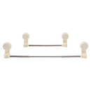 2x RV Shower Corner Storage Bar Adjustable Stainless Steel Rod 11.8-23.6 inches-1