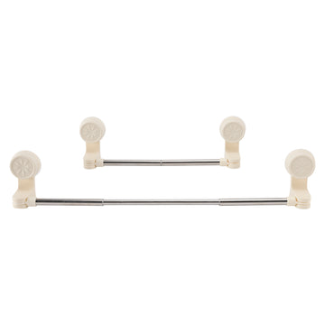 2x RV Shower Corner Storage Bar Adjustable Stainless Steel Rod 11.8-23.6 inches