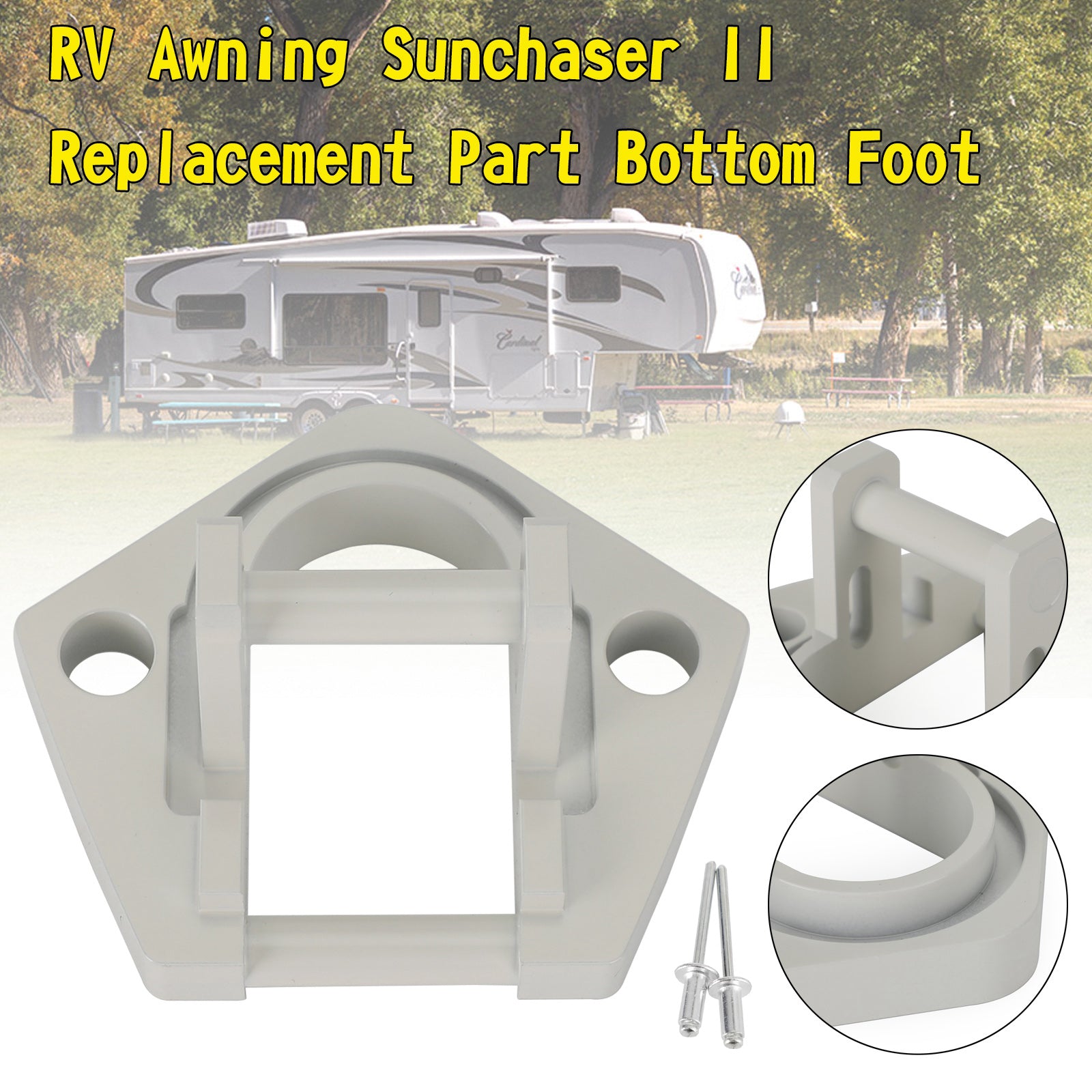 Aluminum RV Awning Hardware For Sunchaser II Awning Bottom Bracket Replacement