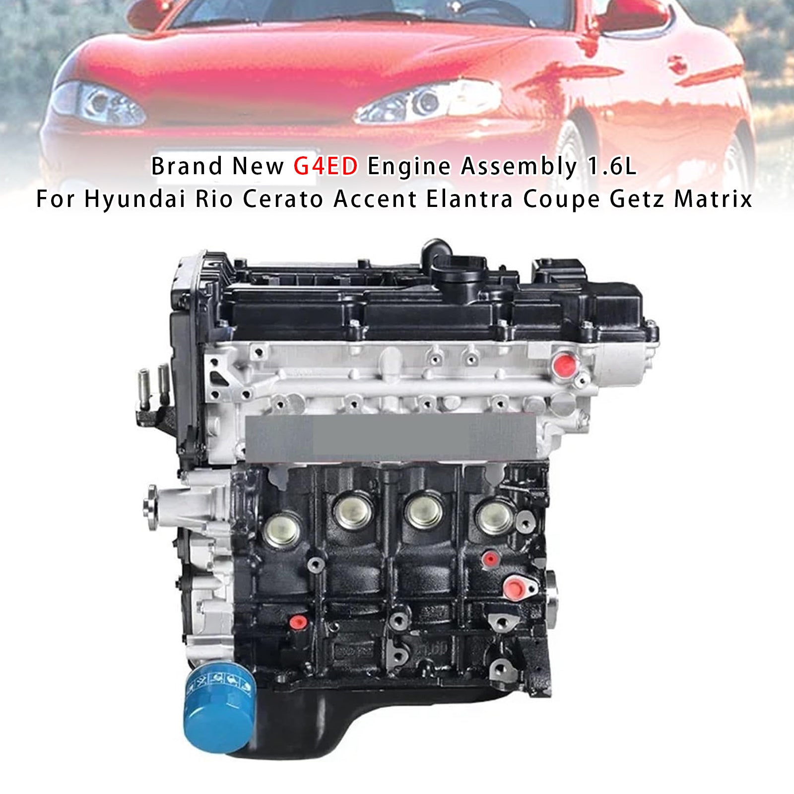 Kia Rio 2 (JB) 2005-2011 Brand New G4ED Engine Assembly 1.6L - 0