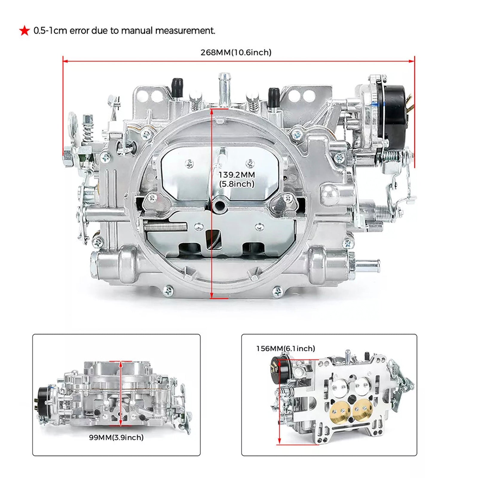 800 CFM Electric Choke 4 Barrel 1913 AVS2 Carburetor - 0