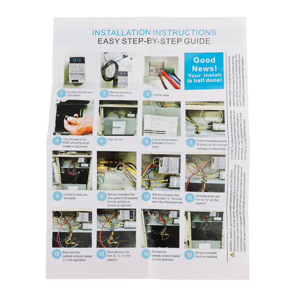 AC Soft Starter Reverse Motor Protection 16-32A + Install Kit