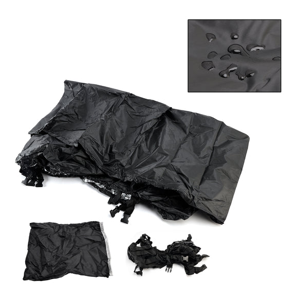 Hochleistungs-Bootsplane, wasserdicht, schwarz, für 16–18 Fuß Angel-, Ski- und Bassboote, Schutzhülle