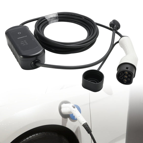 Tragbares EV-Ladegerät Typ 2, 8 Meter Kabel, 3-poliger UK-Stecker, 13 A