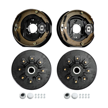 Trailer 12"-8 on 6.5 Hub Drum Kits w/ 12"x2" Electric Brakes for 5.2K-7K Axle - 0