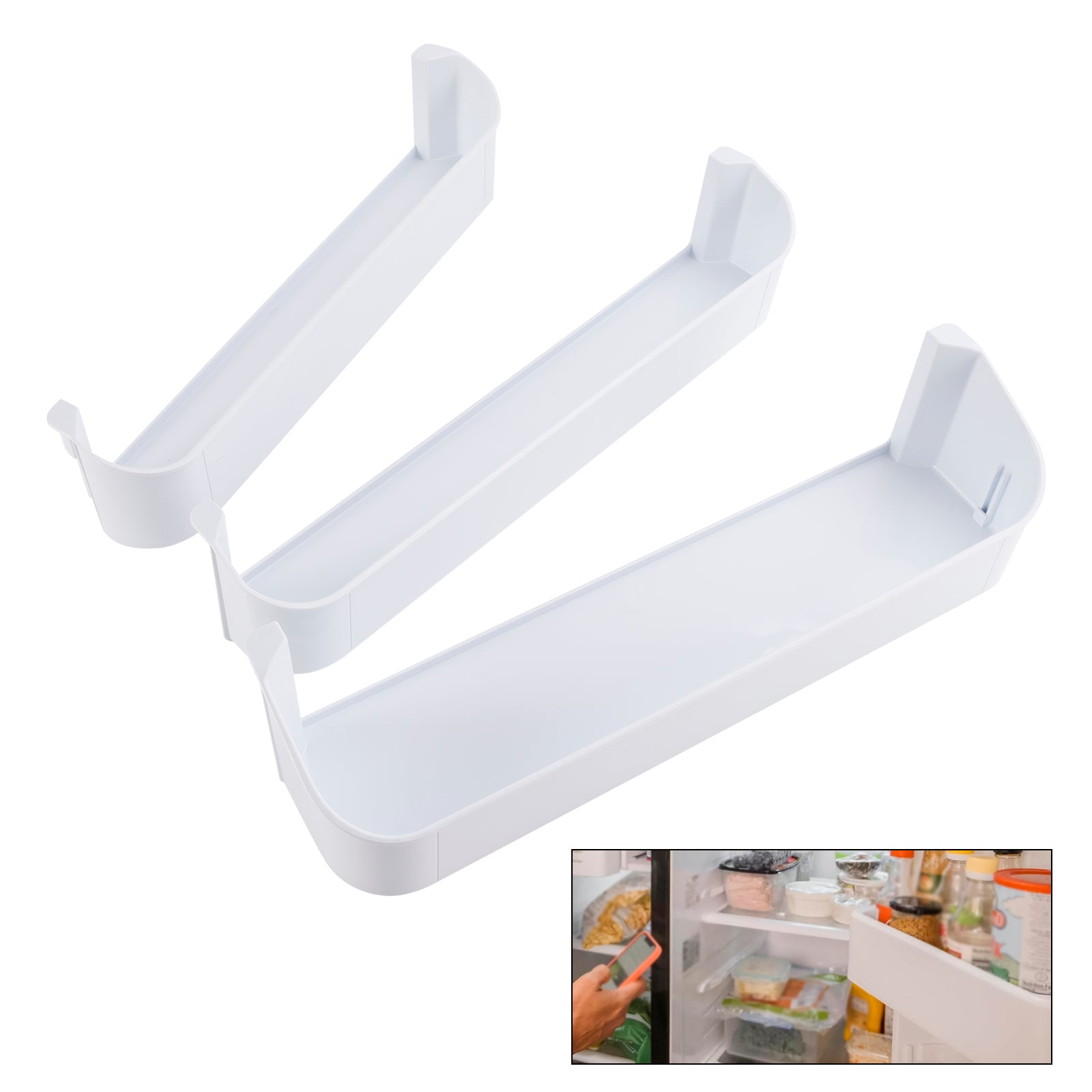 Kühlschranktürregal-Set, Ersatz für Dometic Kühlschrank mit Gefrierfach/oberes/unteres Türregal 29325760166