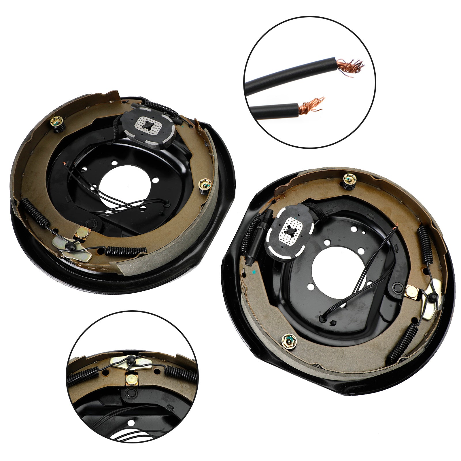 12" Electric Trailer Brake Kit-Left and Right Hand Assemblies-5200 to 7000 lbs