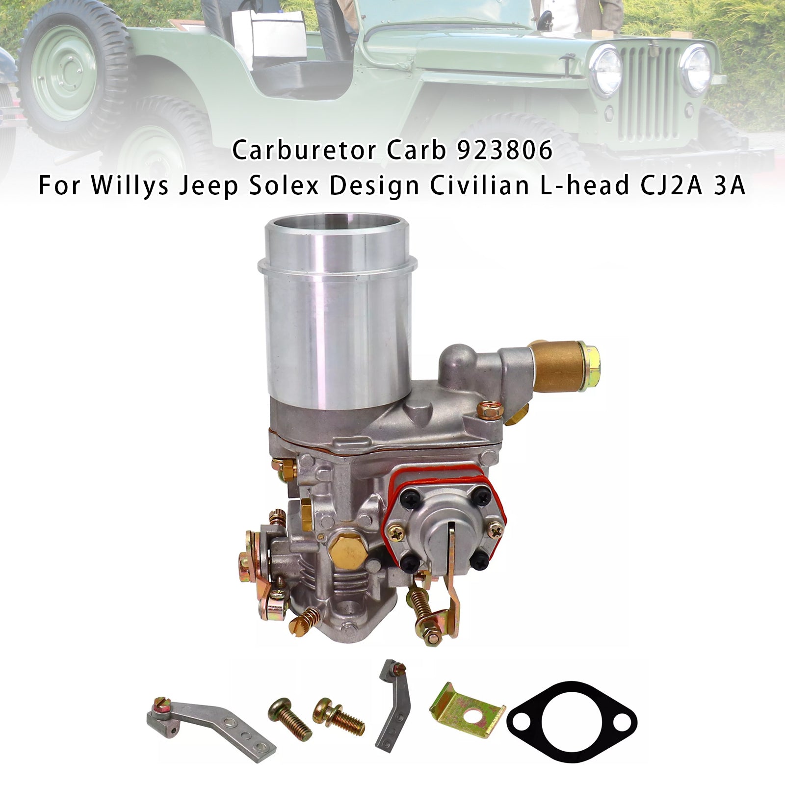 Willys Jeep Solex Design Civilian L-head CJ2A 3A Carburetor Carb 923806 - 0