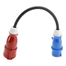 CEE Steckdose Kupplungsstecker Einbausteckdose Phasenwender 32A 3 Phasen auf 1 Phasen-8