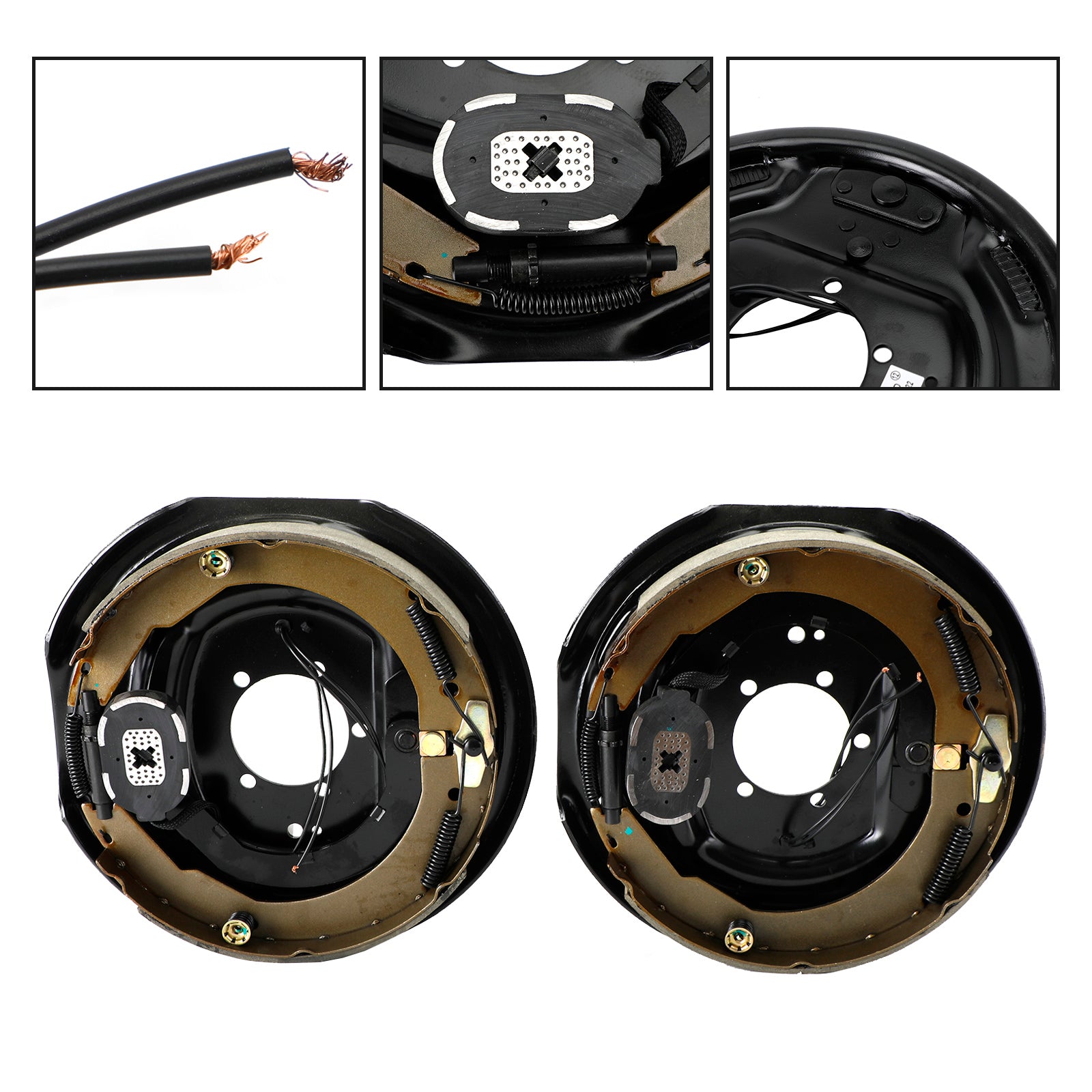 12" Electric Trailer Brake Kit-Left and Right Hand Assemblies-5200 to 7000 lbs - 0