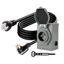 50Amp Generator Cord 25FT+Power Inlet Box RV Extension Cord Waterproof Combo Kit-9