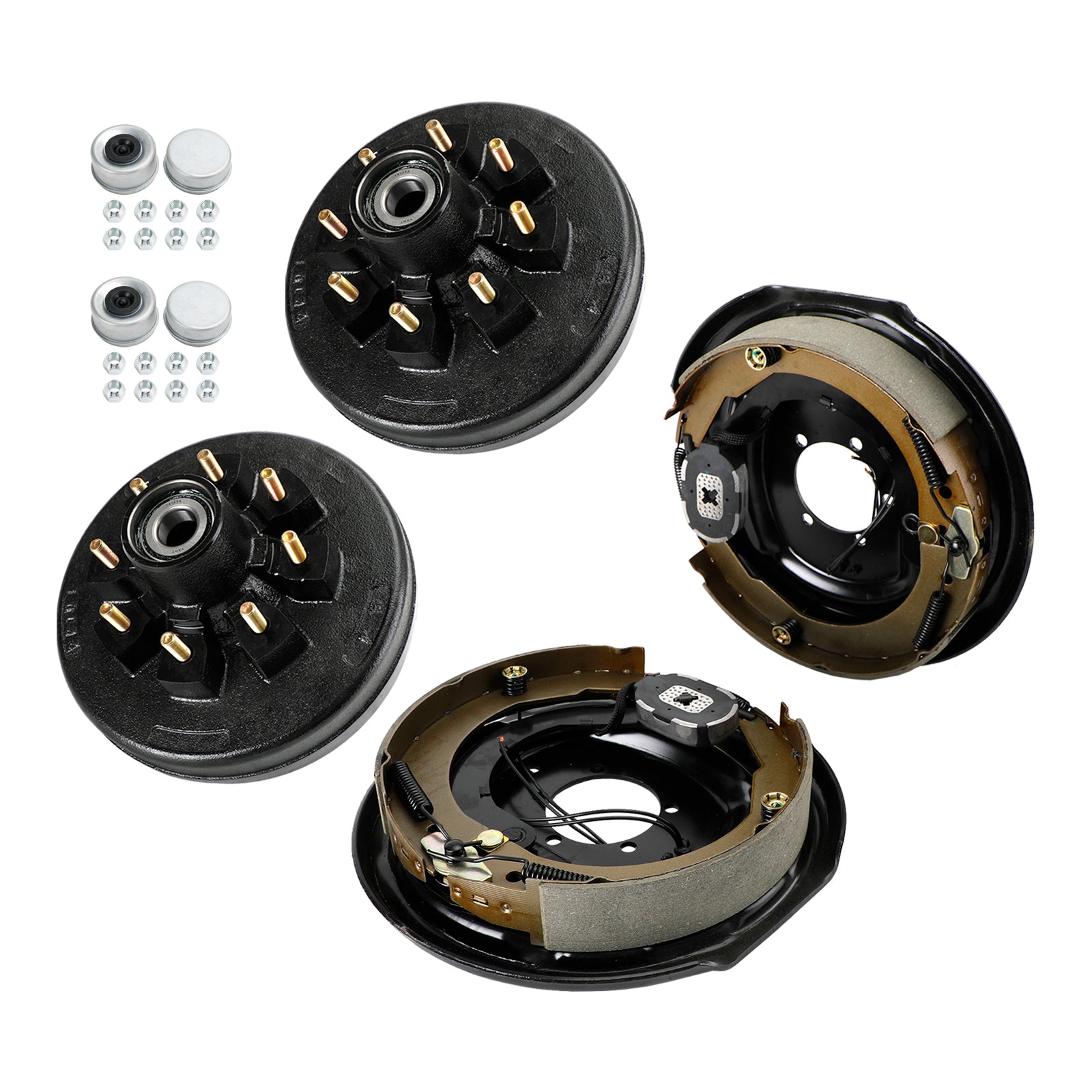 Trailer 12"-8 on 6.5 Hub Drum Kits w/ 12"x2" Electric Brakes for 5.2K-7K Axle