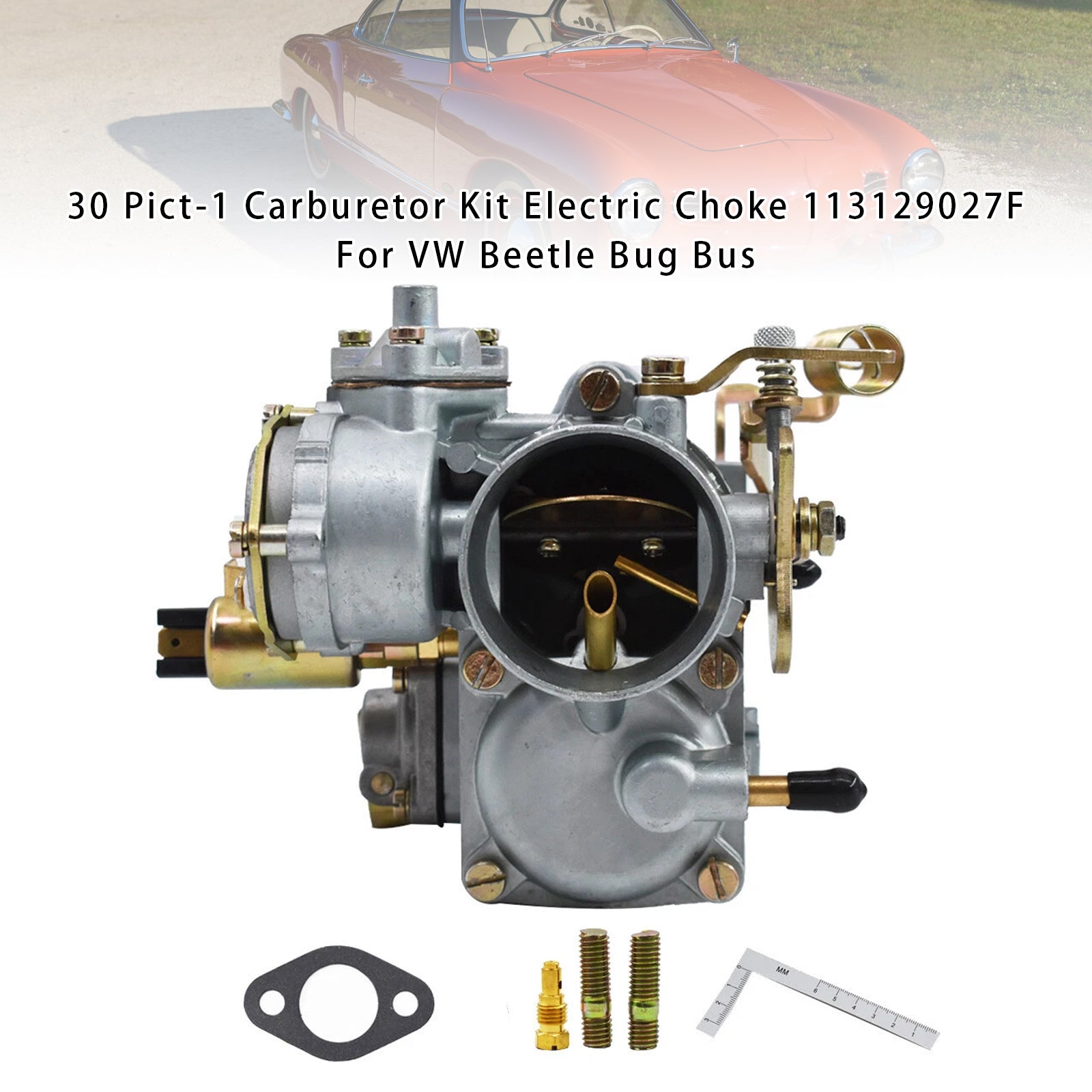 VW Beetle Bug Bus 30 Pict-1 Carburetor Kit Electric Choke 113129027F - 0