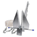 Hot-Dipped Boat Anchor Kit 10Lbs Sliding Anchor & Rope Set Silver Fits For Boat-7
