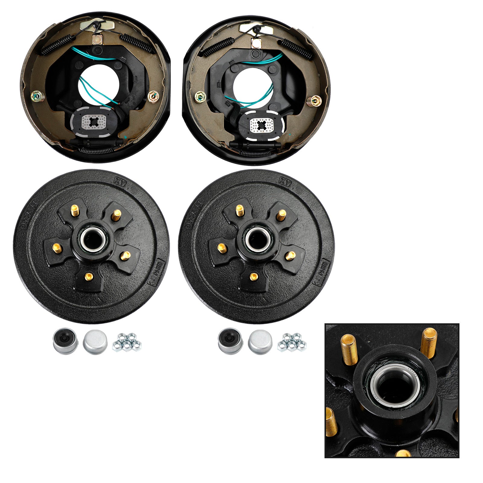 Trailer 10"-5 on 4-1/2 Hub Drum Kits w/-10" Electric Brakes for 3.5K Axle - 0