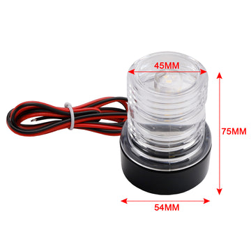 10-24V DC 2.7W IP66 Navigation Signal Light Anchor Vessel Round Lamp Boat Yacht - 0