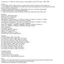 Chevy Camaro Caprice Monte Carlo 5.0L 305Cu 1986-1988 Carburetor 1711045-11